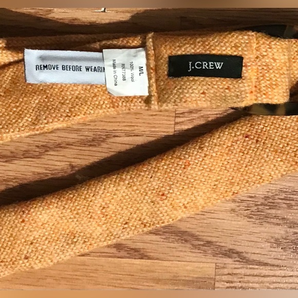 RARE J. Crew 100% Wool Knit Belt Rust Orange M/L NWOT - Picture 3 of 7